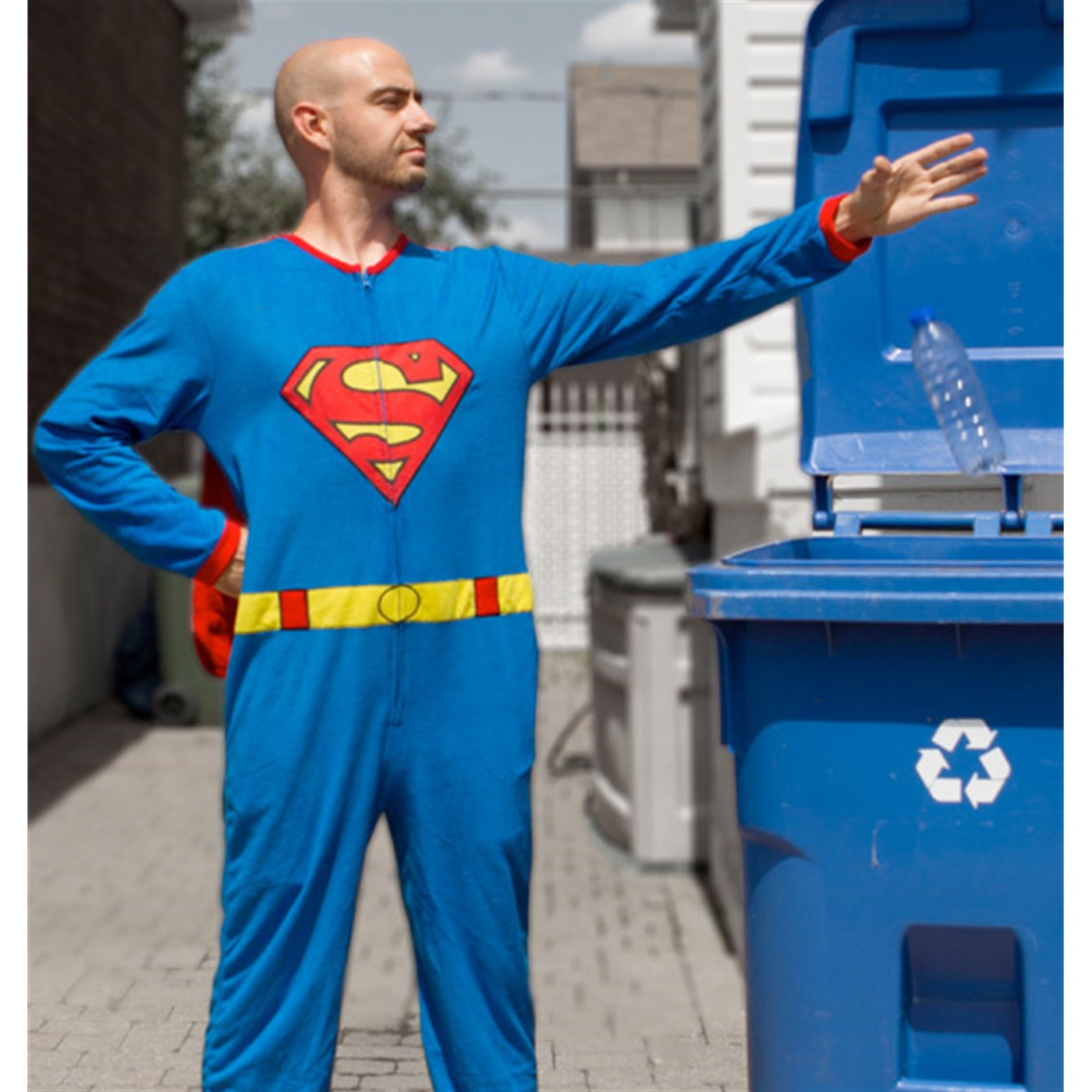 Superman Caped Plush Costume Pajamas