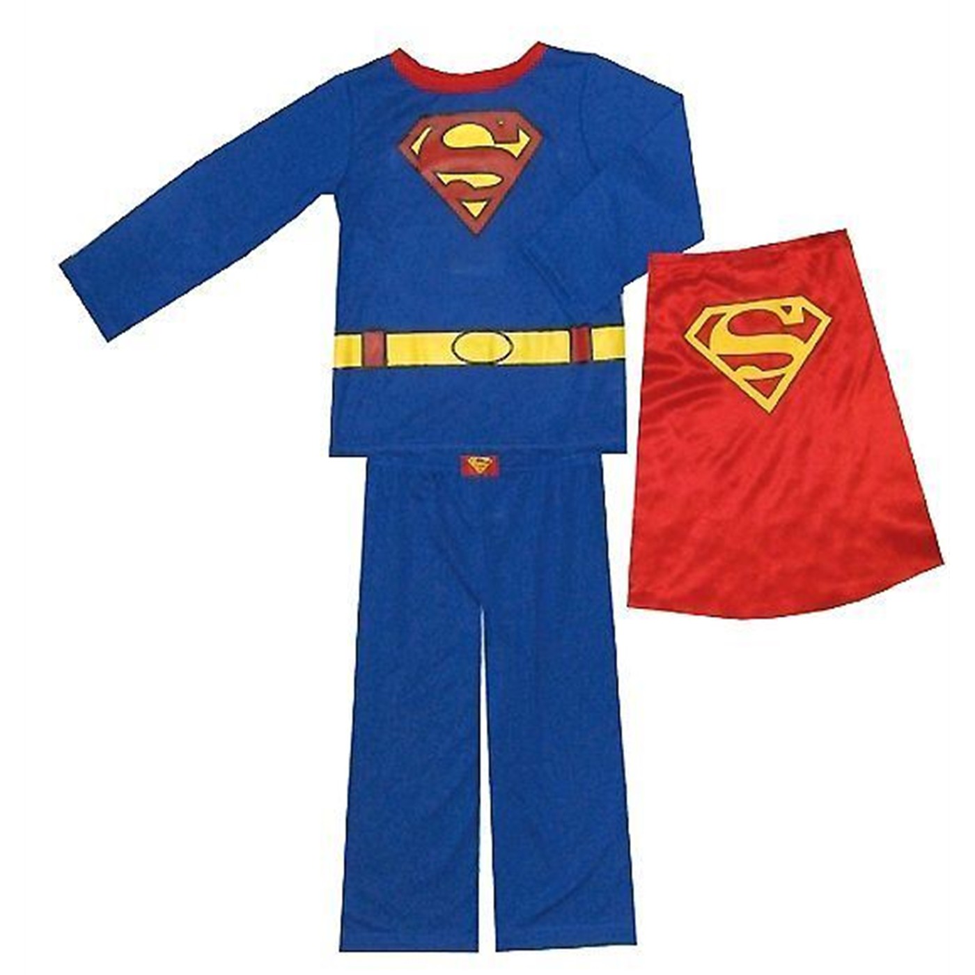 Superman Toddler Logo Detachable Cape Pajamas