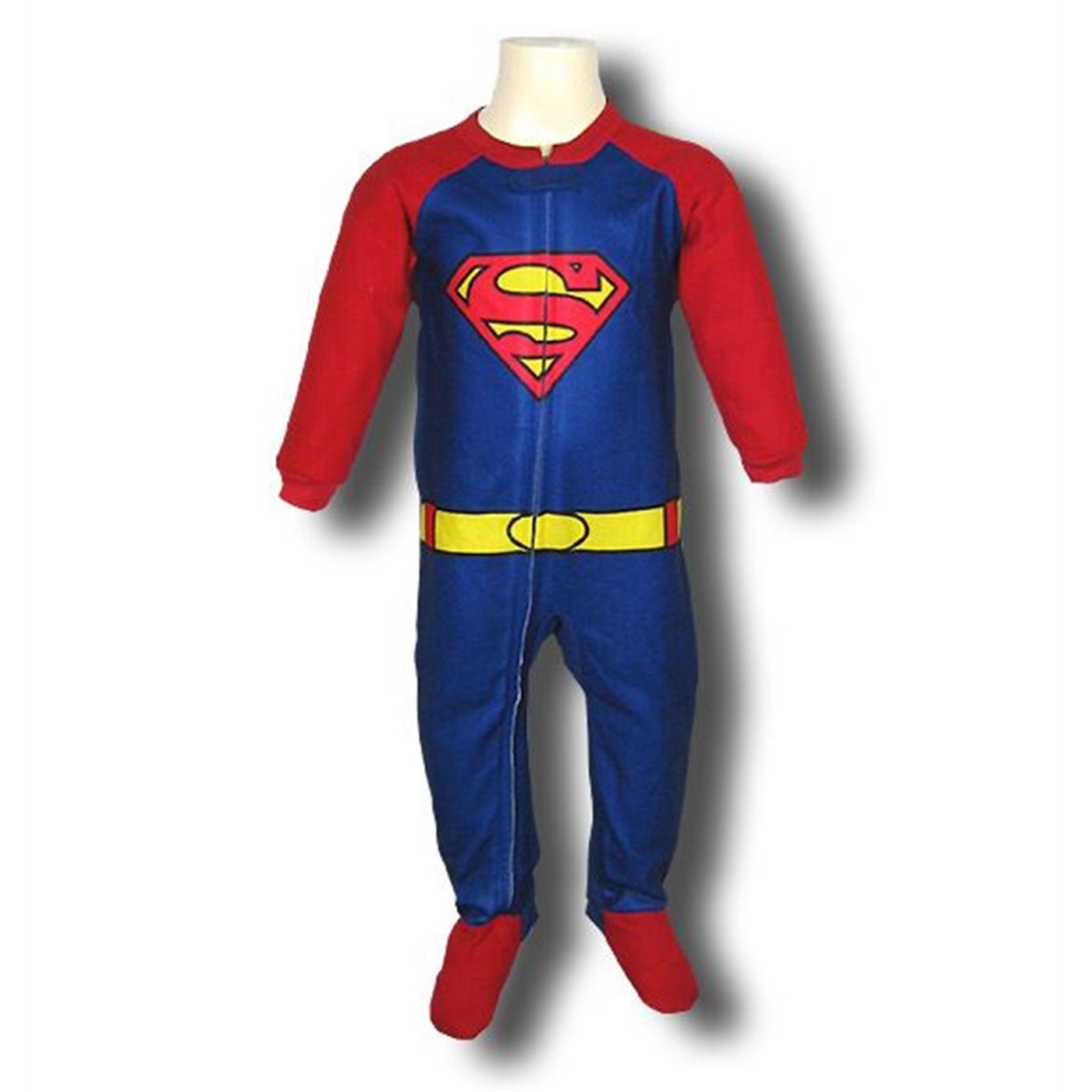 Superman Toddlers Logo Fleece Footie Pajamas