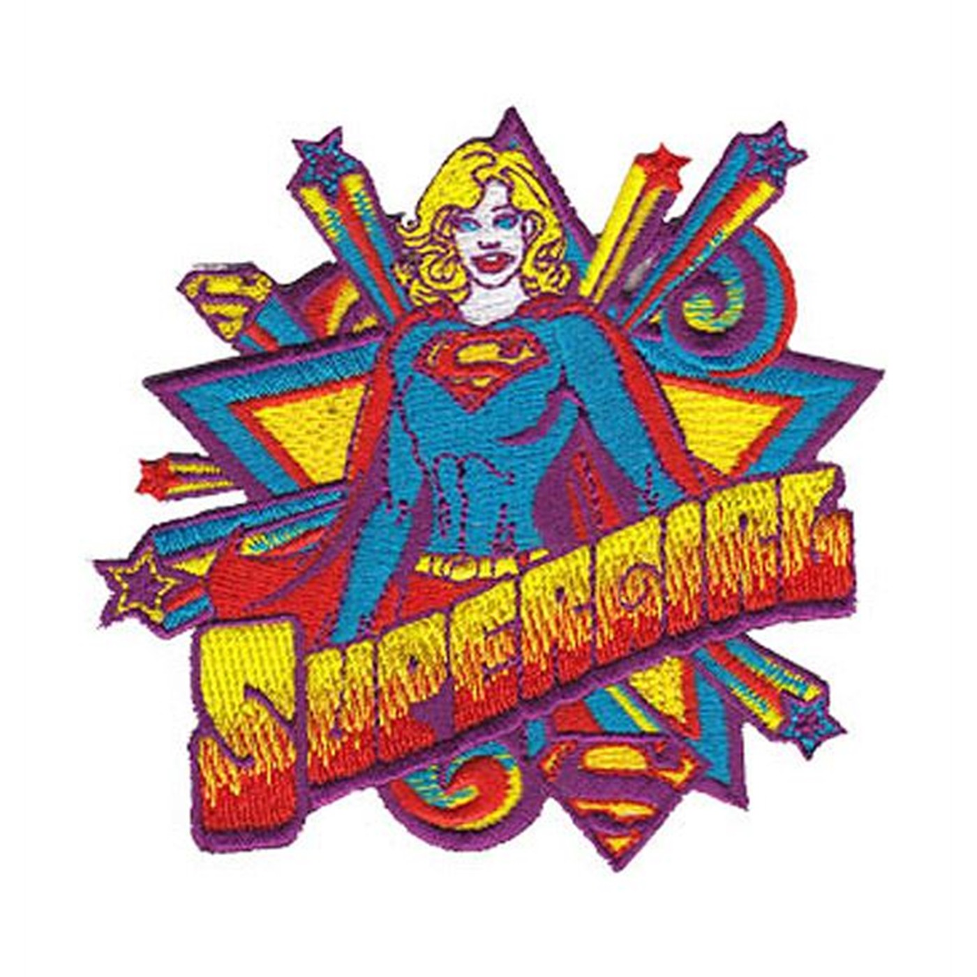 Supergirl Hippie Flames Patch