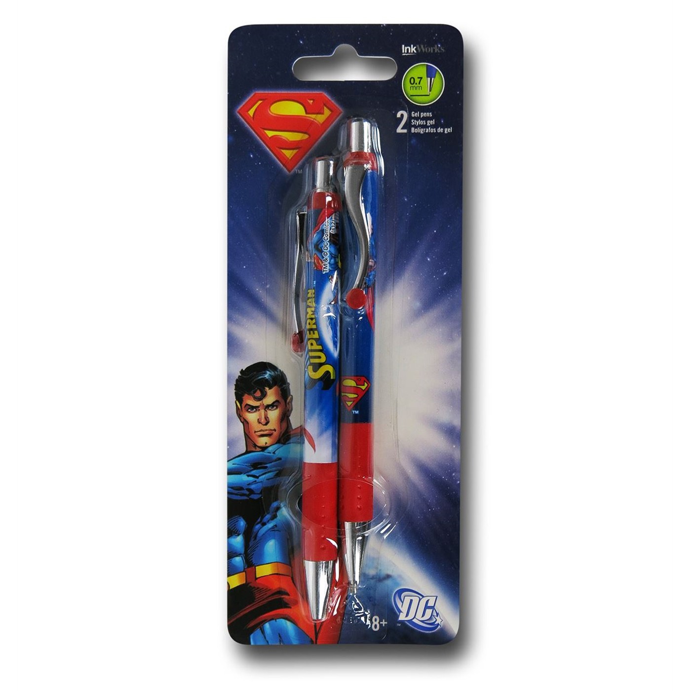 Superman Red and Blue Pen 2-Pack