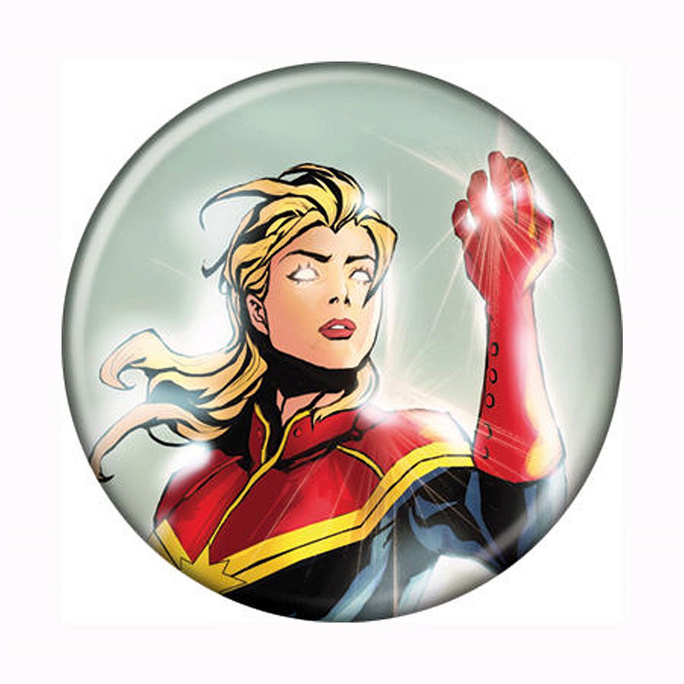 Captain Marvel Fist Raised Button