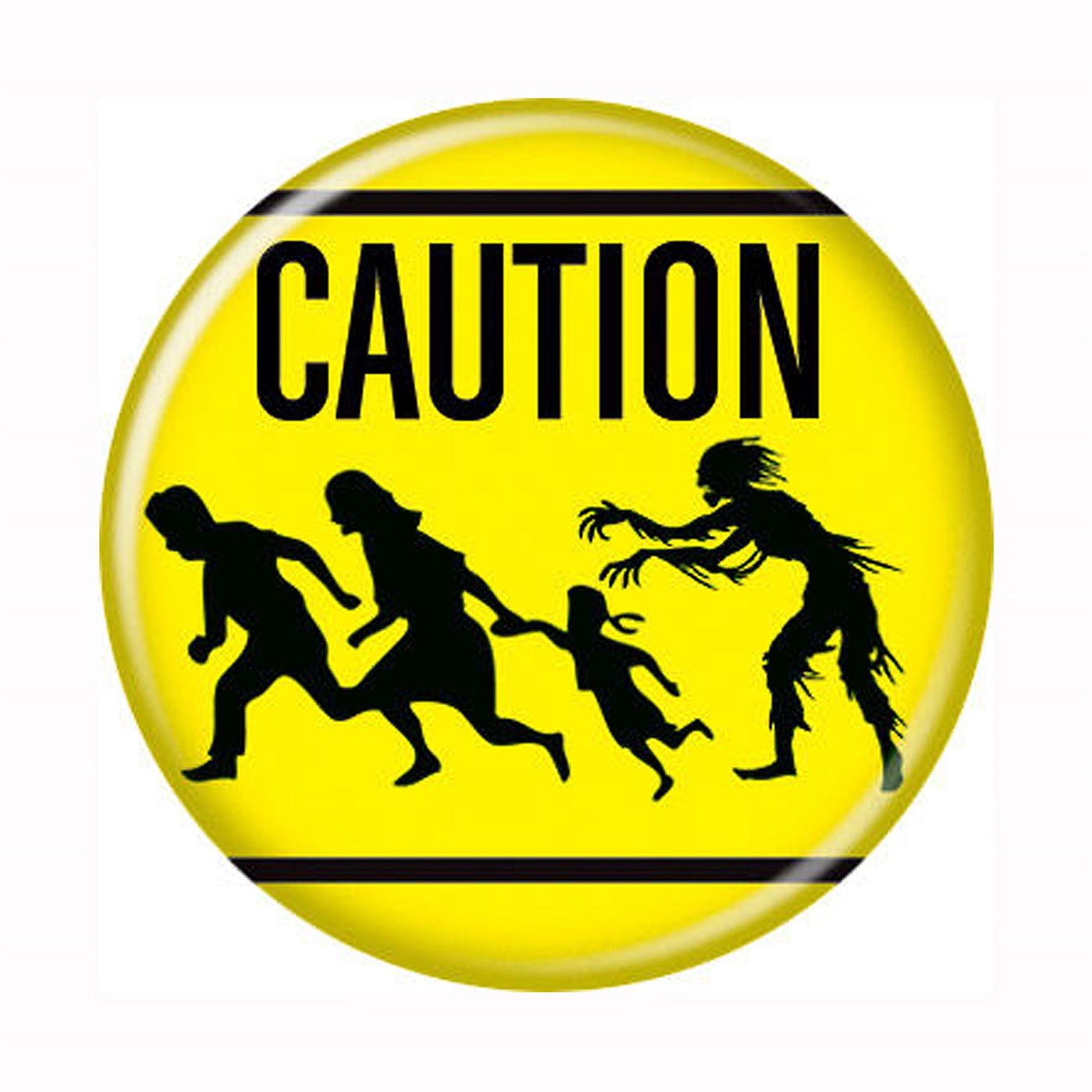 Caution Zombies Walking Button