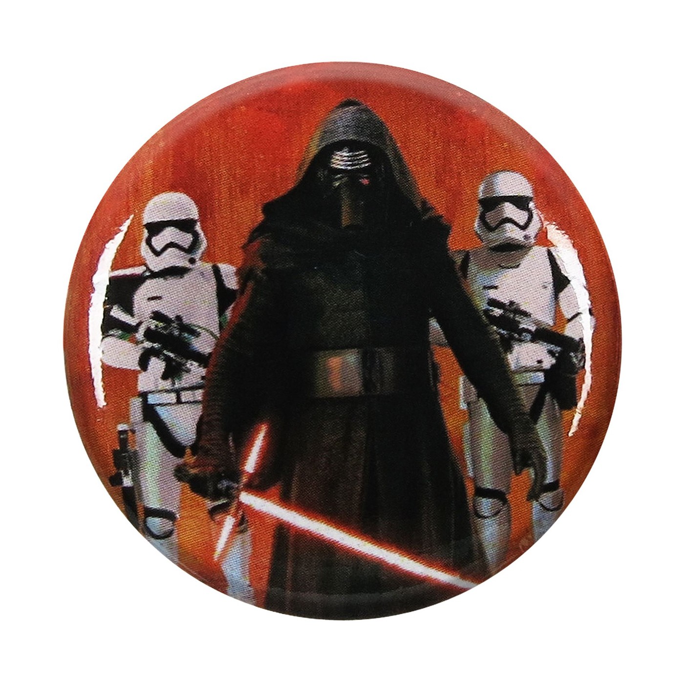 Star Wars Force Awakens Kylo and Troopers Button