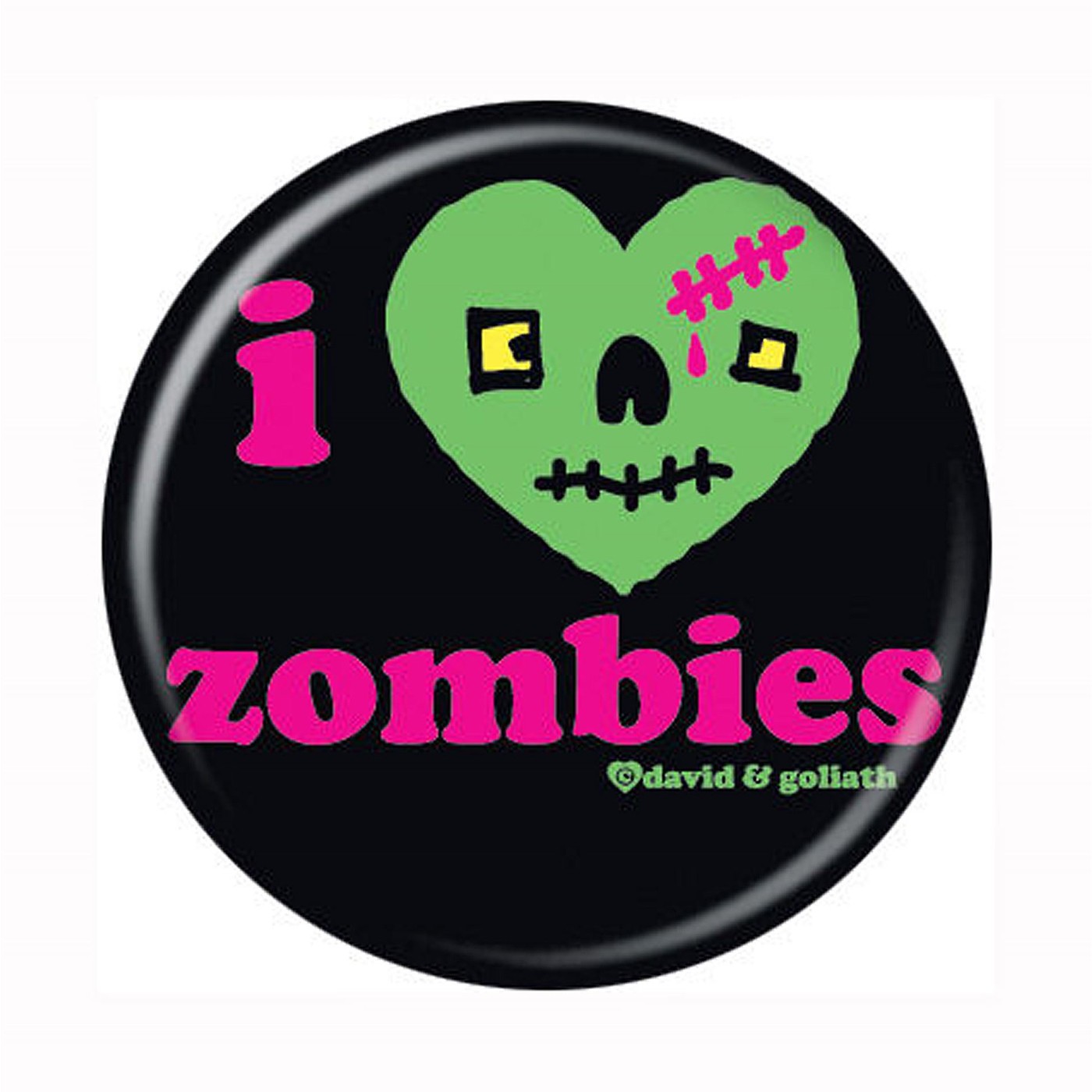 I Heart Zombies Button