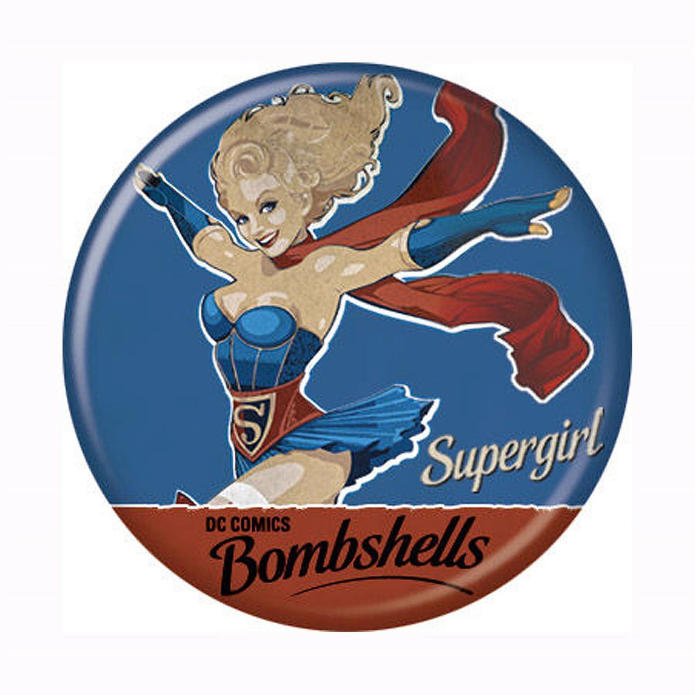 Supergirl DC Bombshells Button