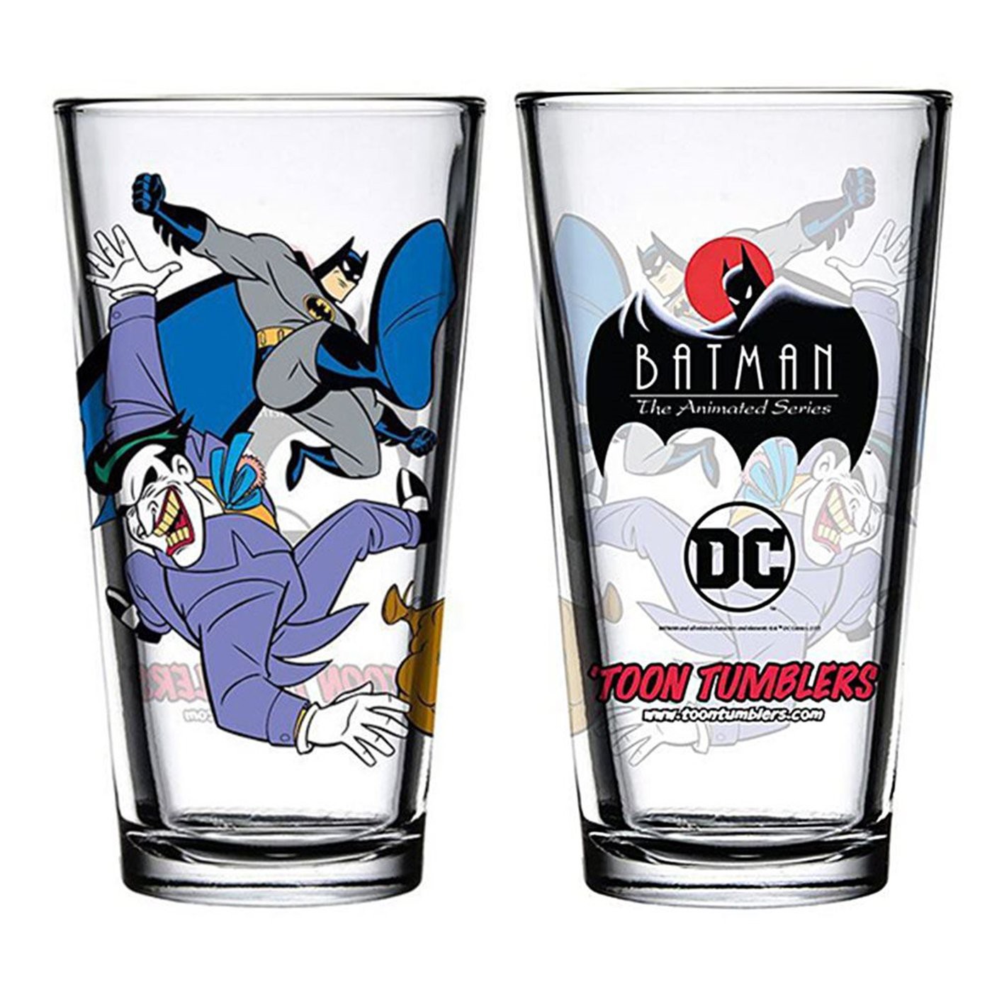Batman and Joker Animated Series Pint Glass
