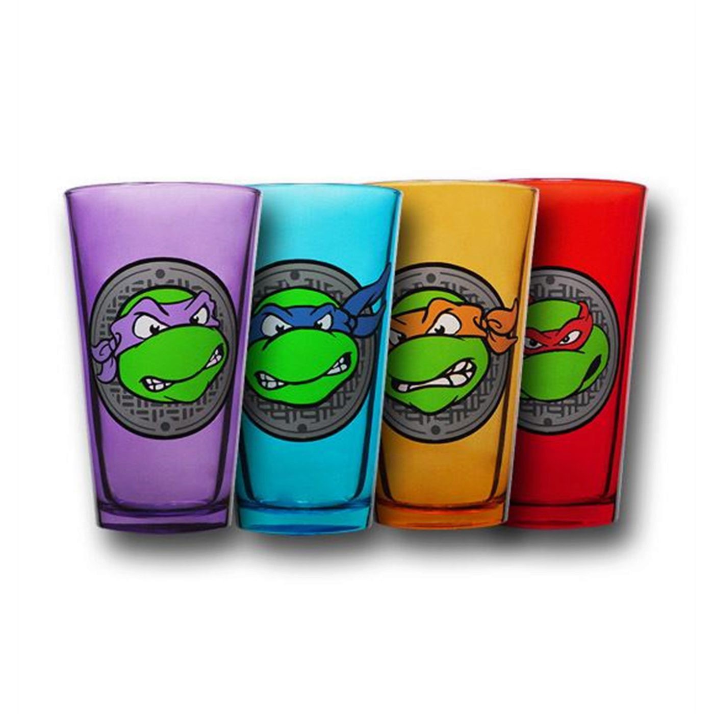 TMNT Colored Pint Glass Set of 4