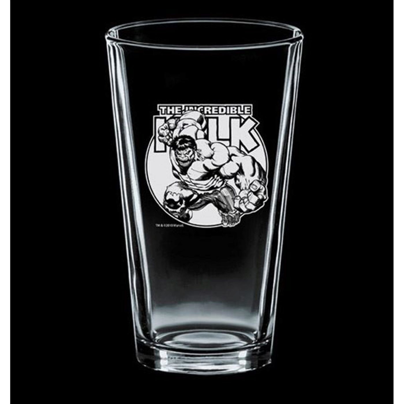 Hulk Etched Pint Glass Set Of Two