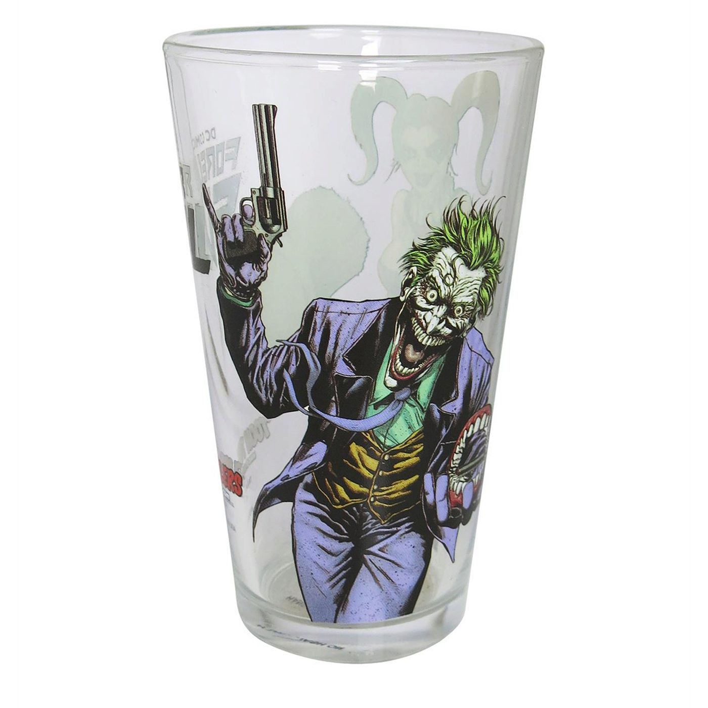 Joker and Harley Quinn Laughing Pint Glass