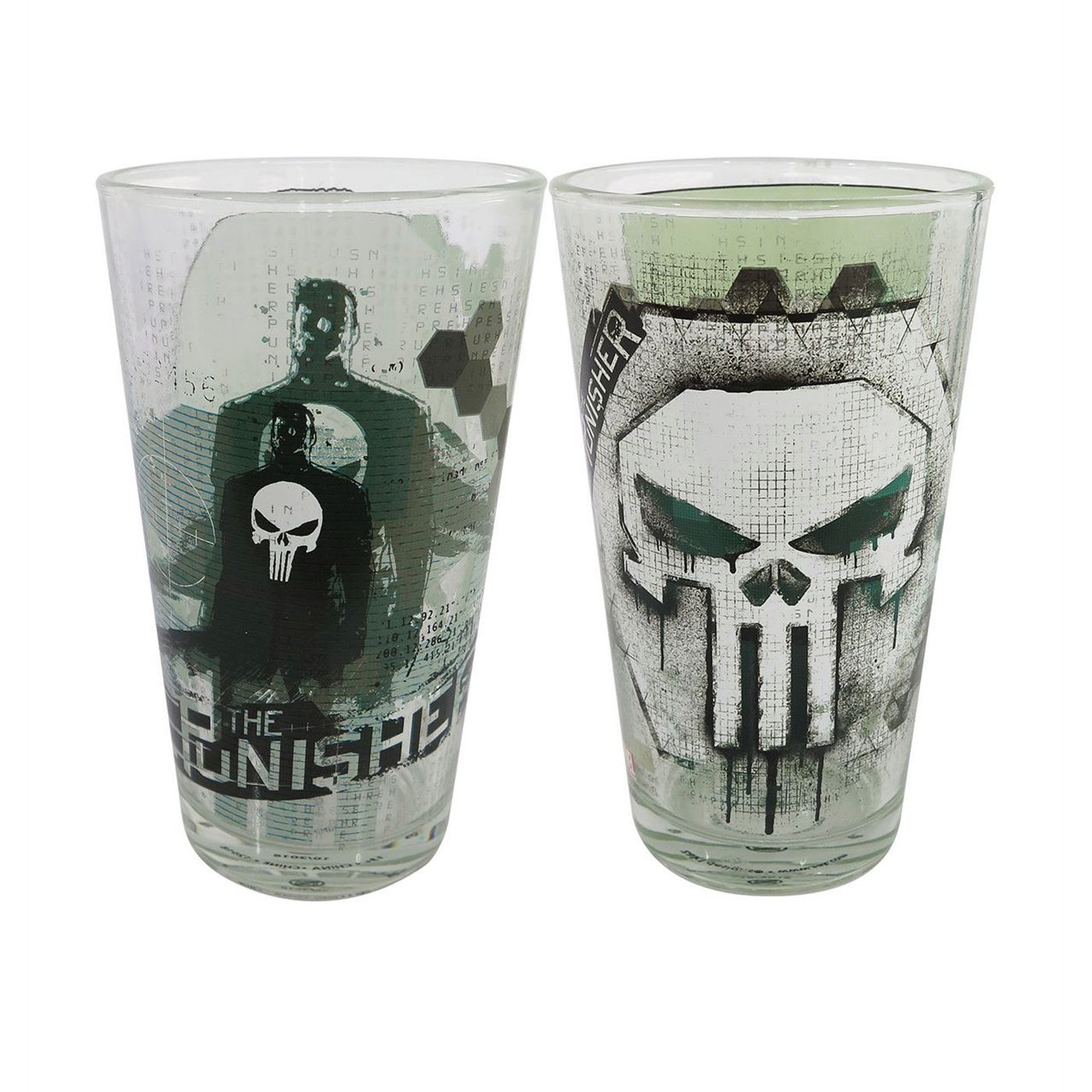 Punisher Skulls 2-Piece Pint Glass Set