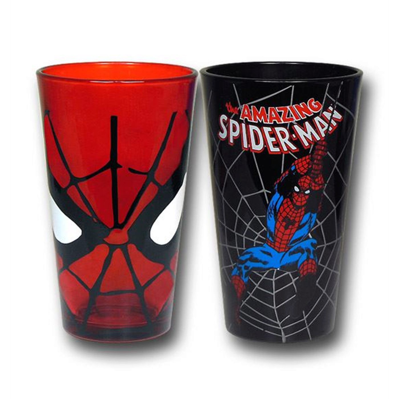 Spiderman Face and Swing Pint Glass 2-Pack