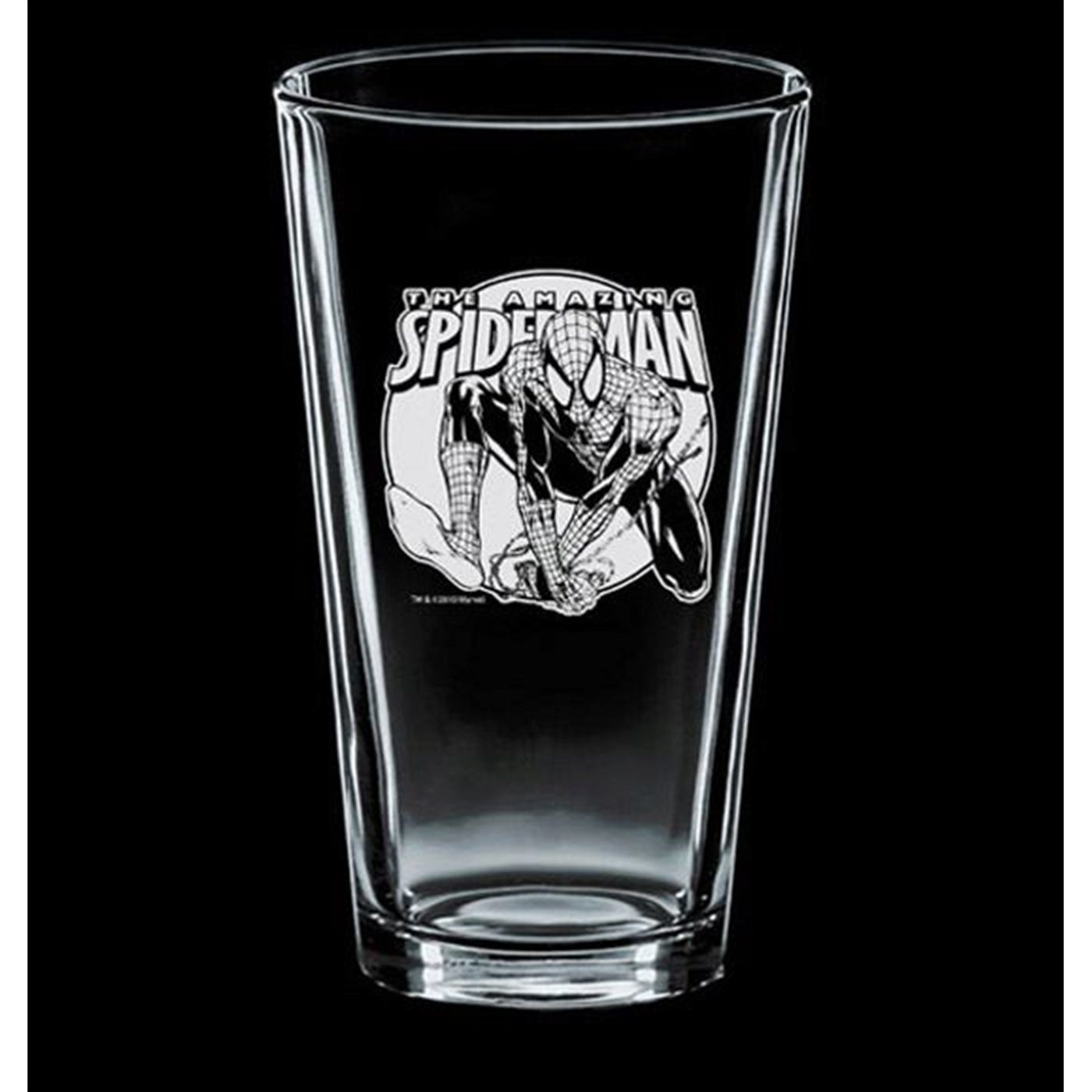 Spider-Man Etched Pint Glass Set Of Two