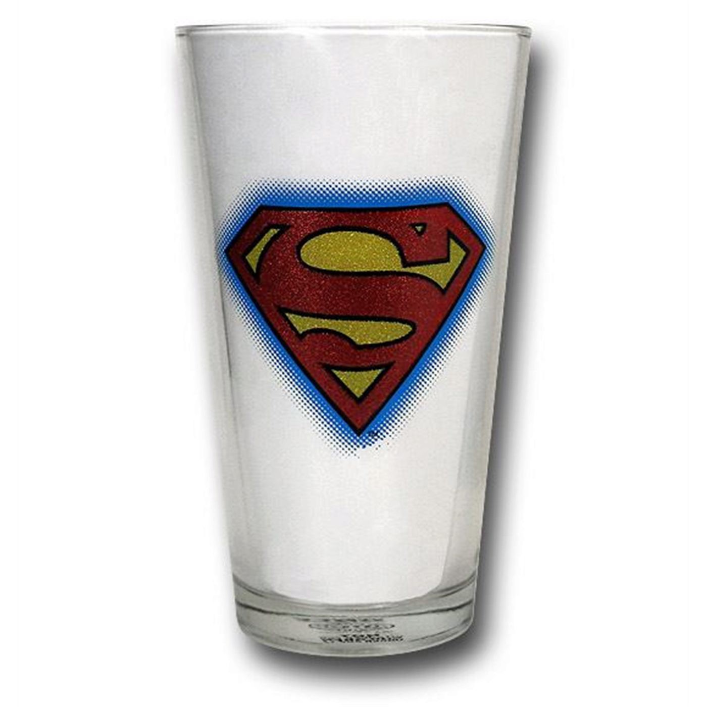 Superman Glitter Symbol Pint Glass