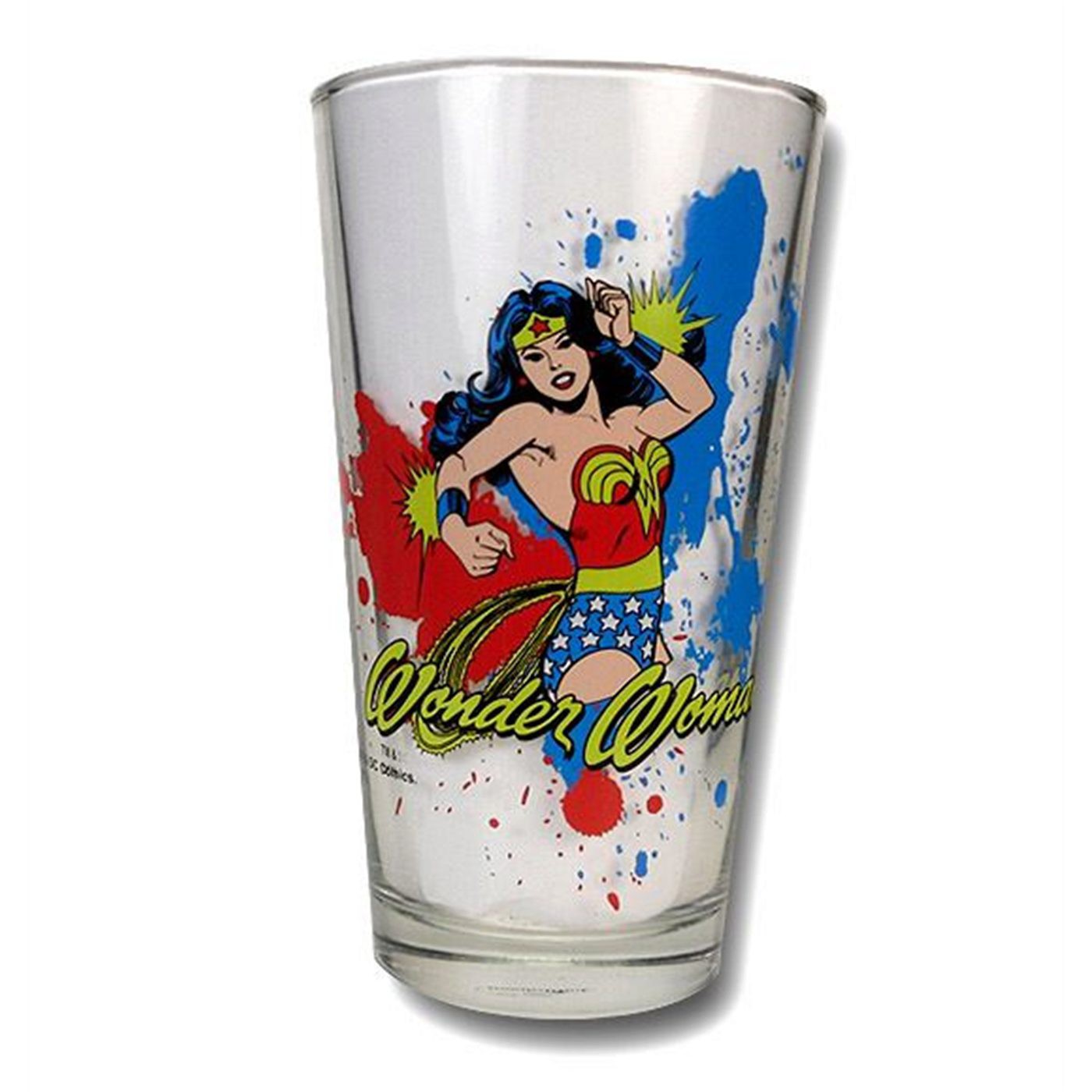 Wonder Woman Paint Splotch Pint Glass Set of 4