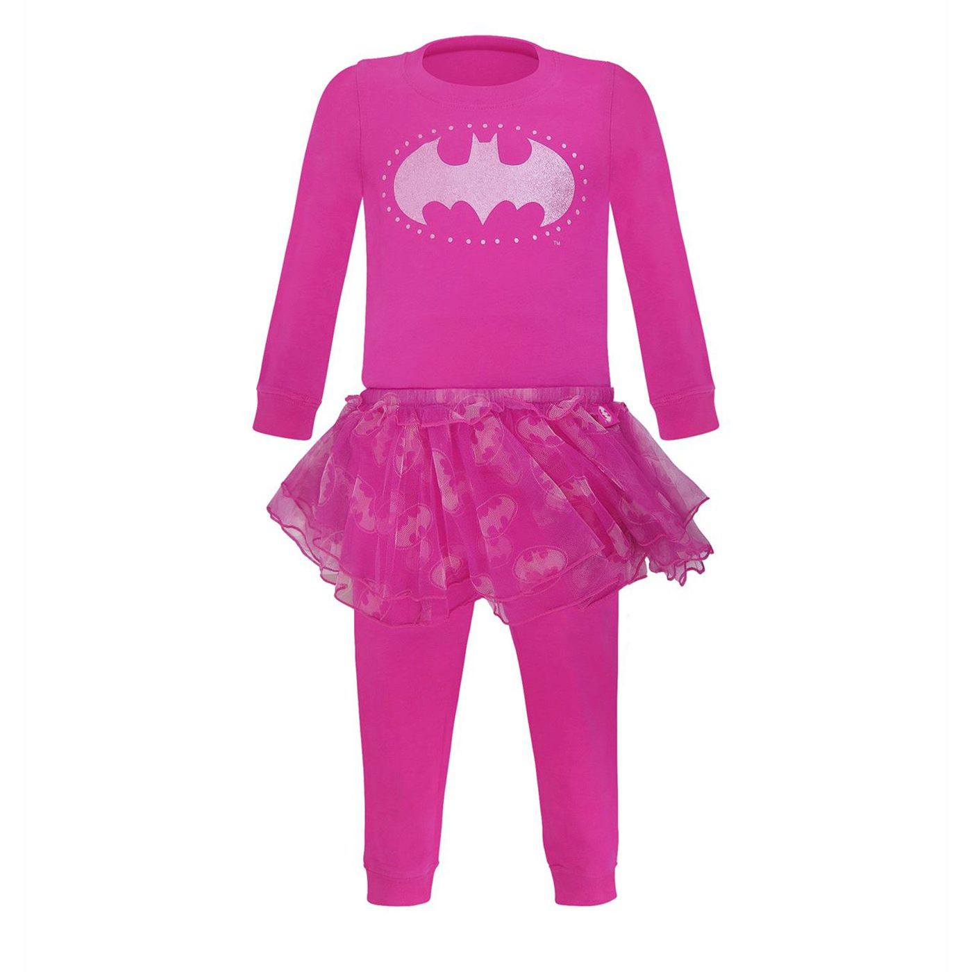 Batgirl Symbol Kids Pajama Set with Tutu