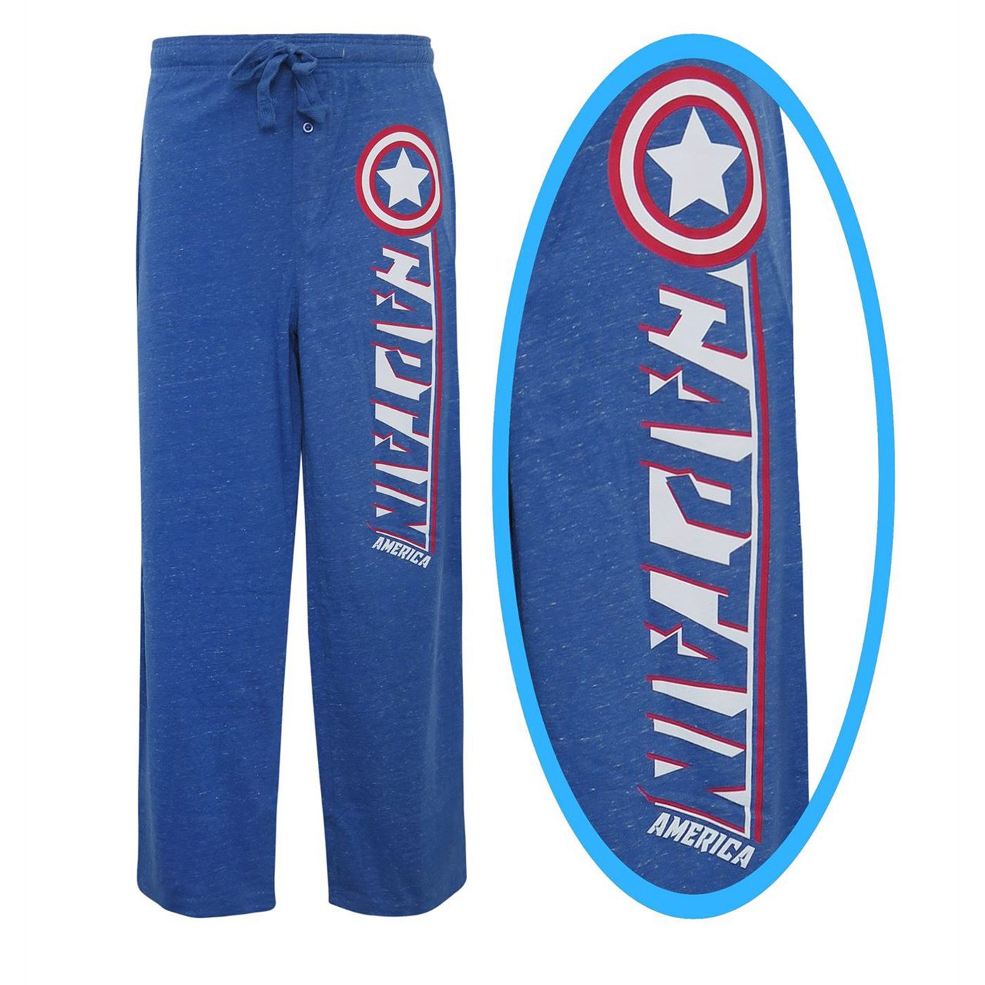 Captain America Snow Heather Blue Pajama Pants