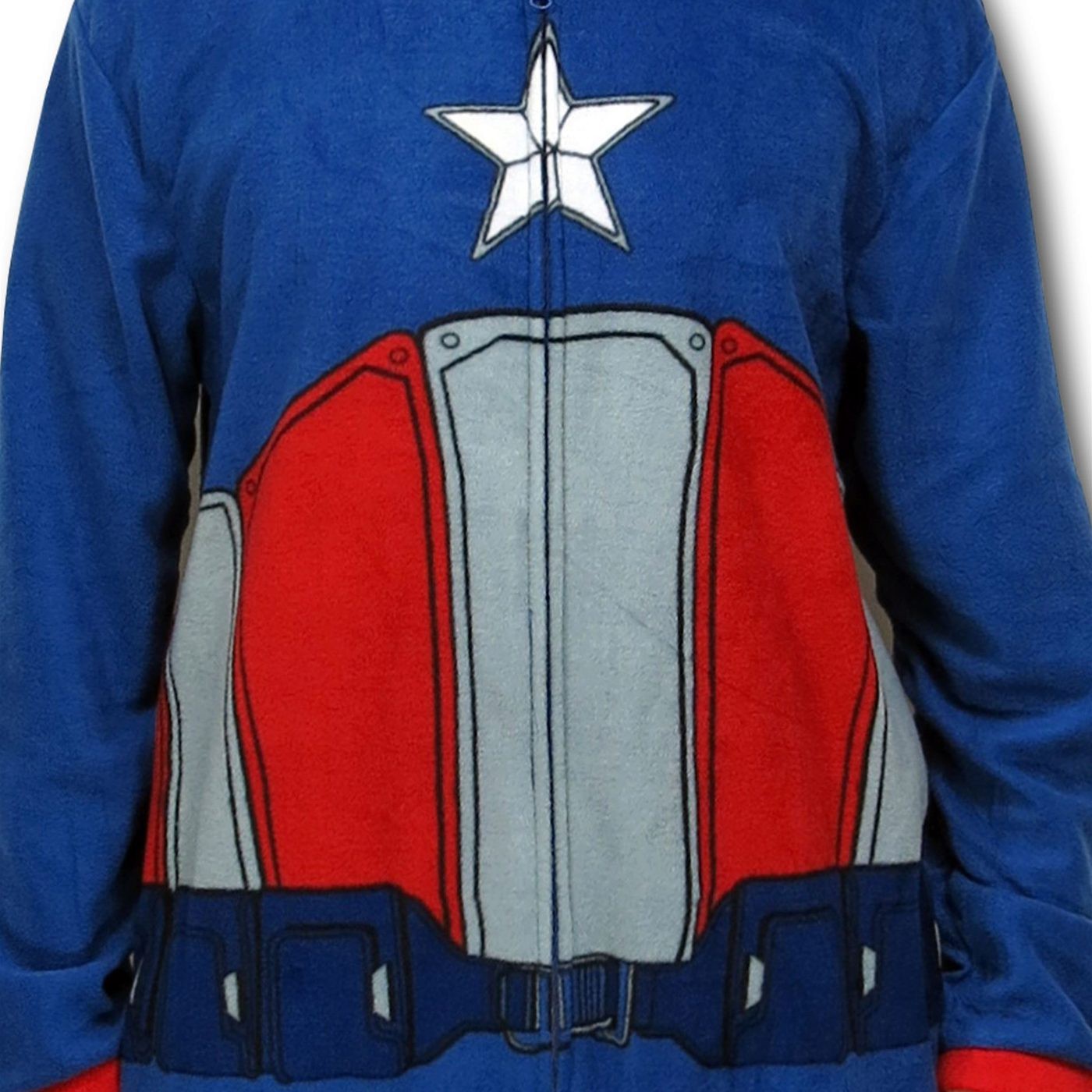 Captain America Fleece Costume Union Suit Pajamas