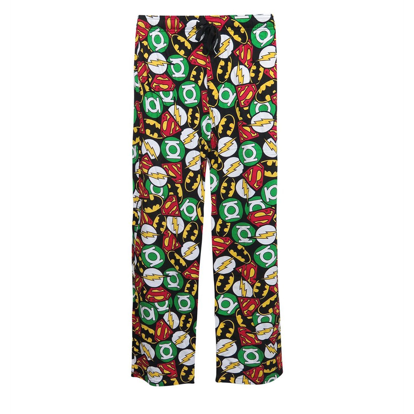 Justice League Crazy Symbols Pajama Pants
