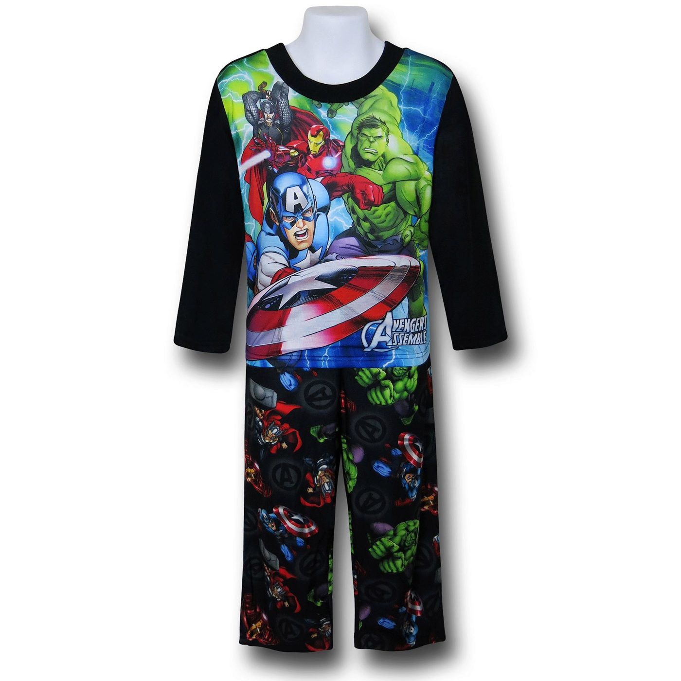 Avengers Shield Throw 2-Piece Kids Pajama Set