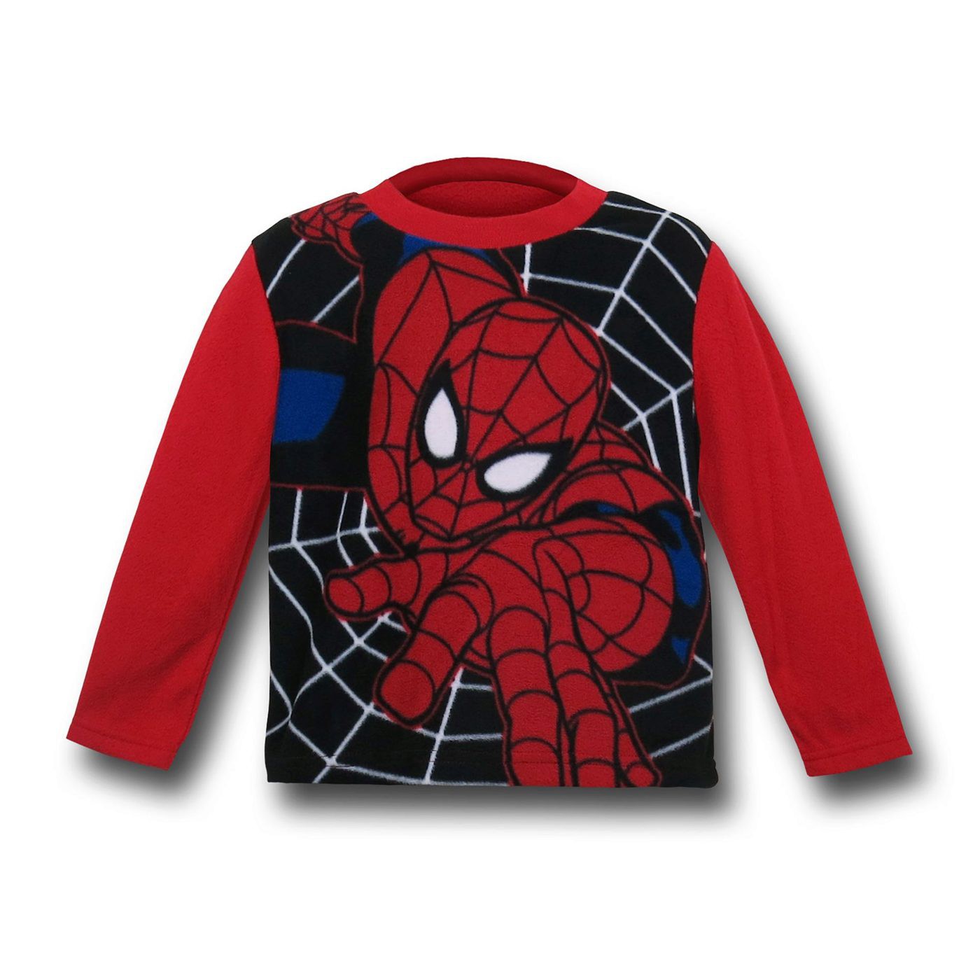 Spiderman Black Webs Kids Fleece Pajama Set