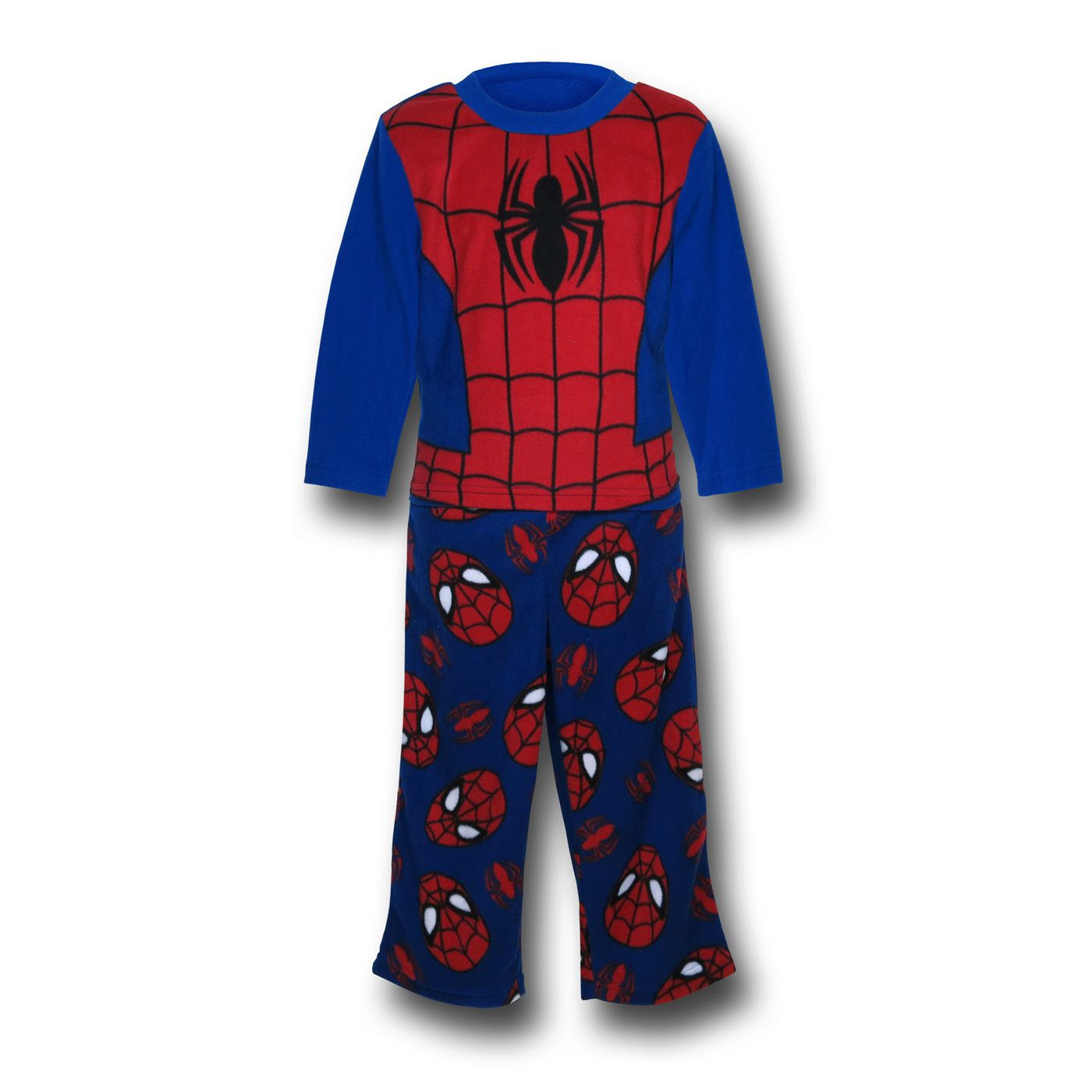Spiderman Costume Top Kids Fleece Pajamas