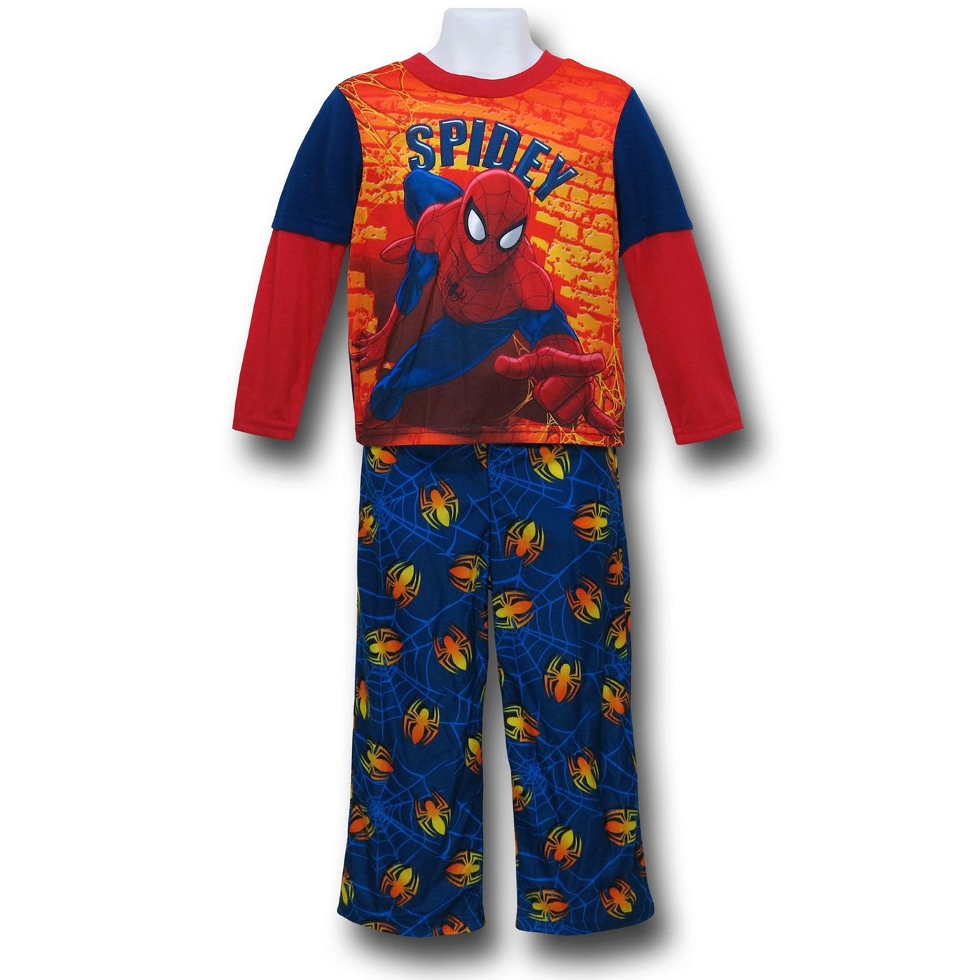 Spiderman Spidey Wall Kids Pajamas Set