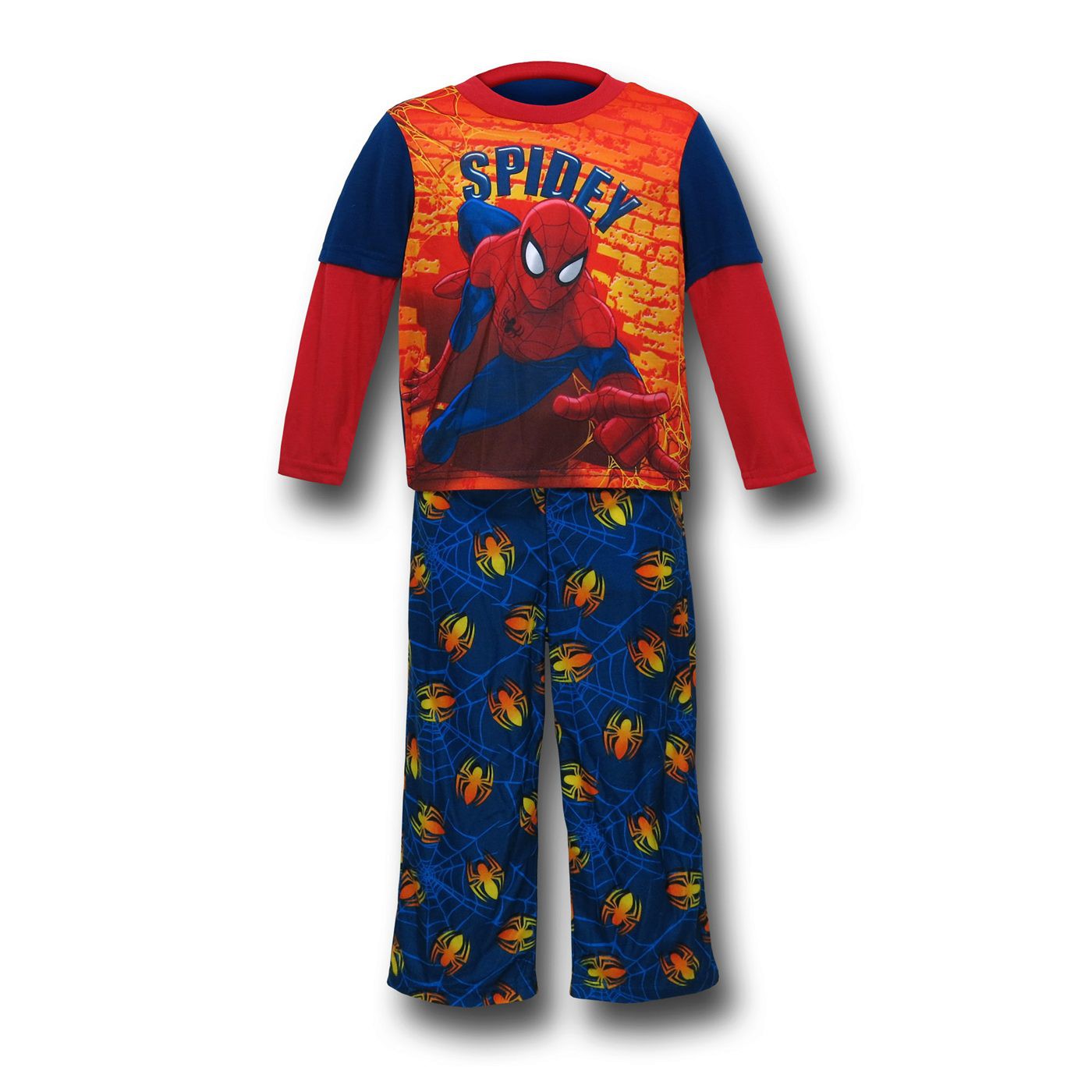 Spiderman Spidey Wall Kids Pajamas Set