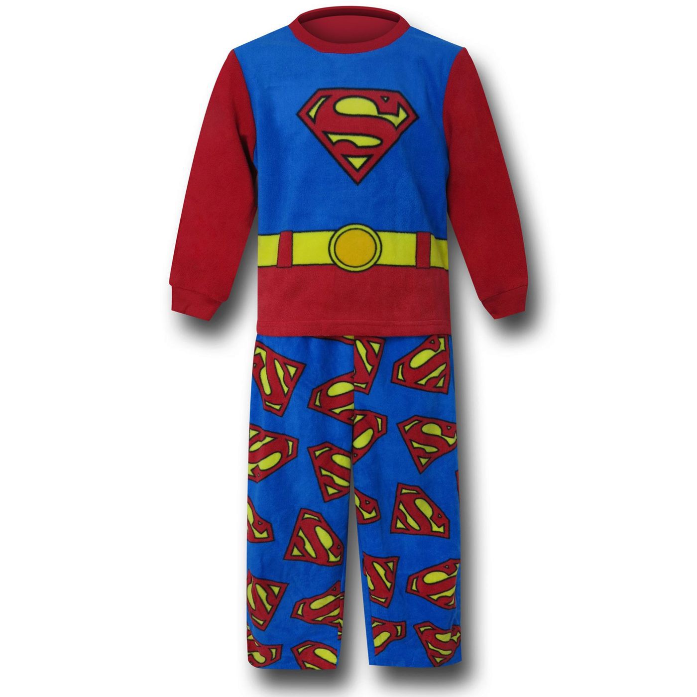 Superman Belt & Symbols Kids 2-Piece Pajama Set