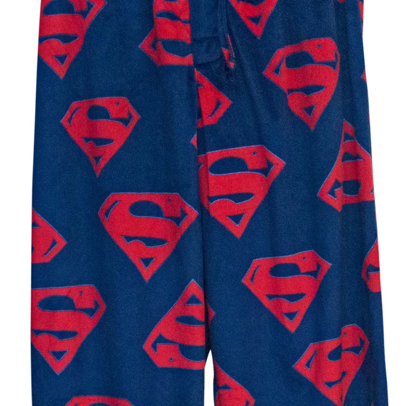 Superman Crest Repeat Men's Fleece Pajama Pants