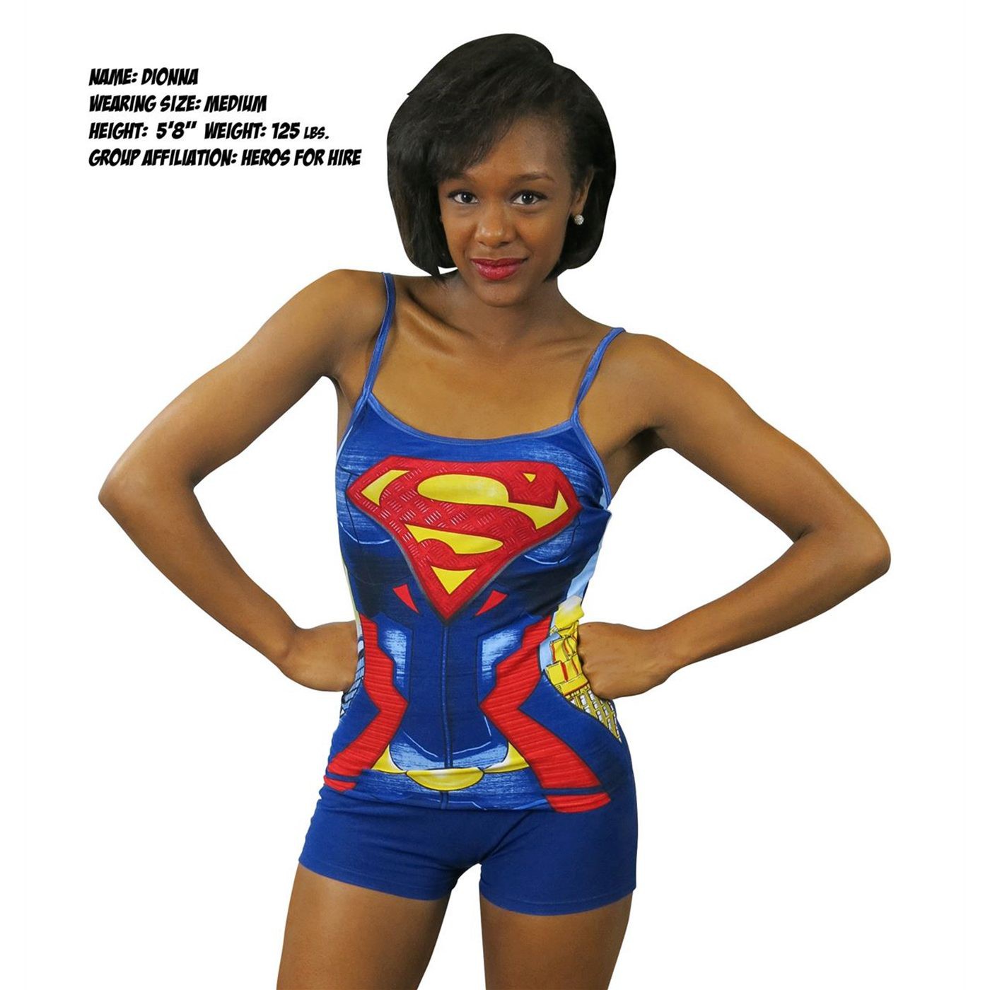 Supergirl Rivets Womens Cami & Panty Set