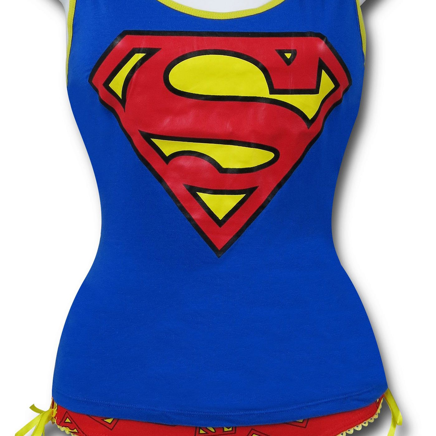 Superman Lace-Back Tank & Panty Set