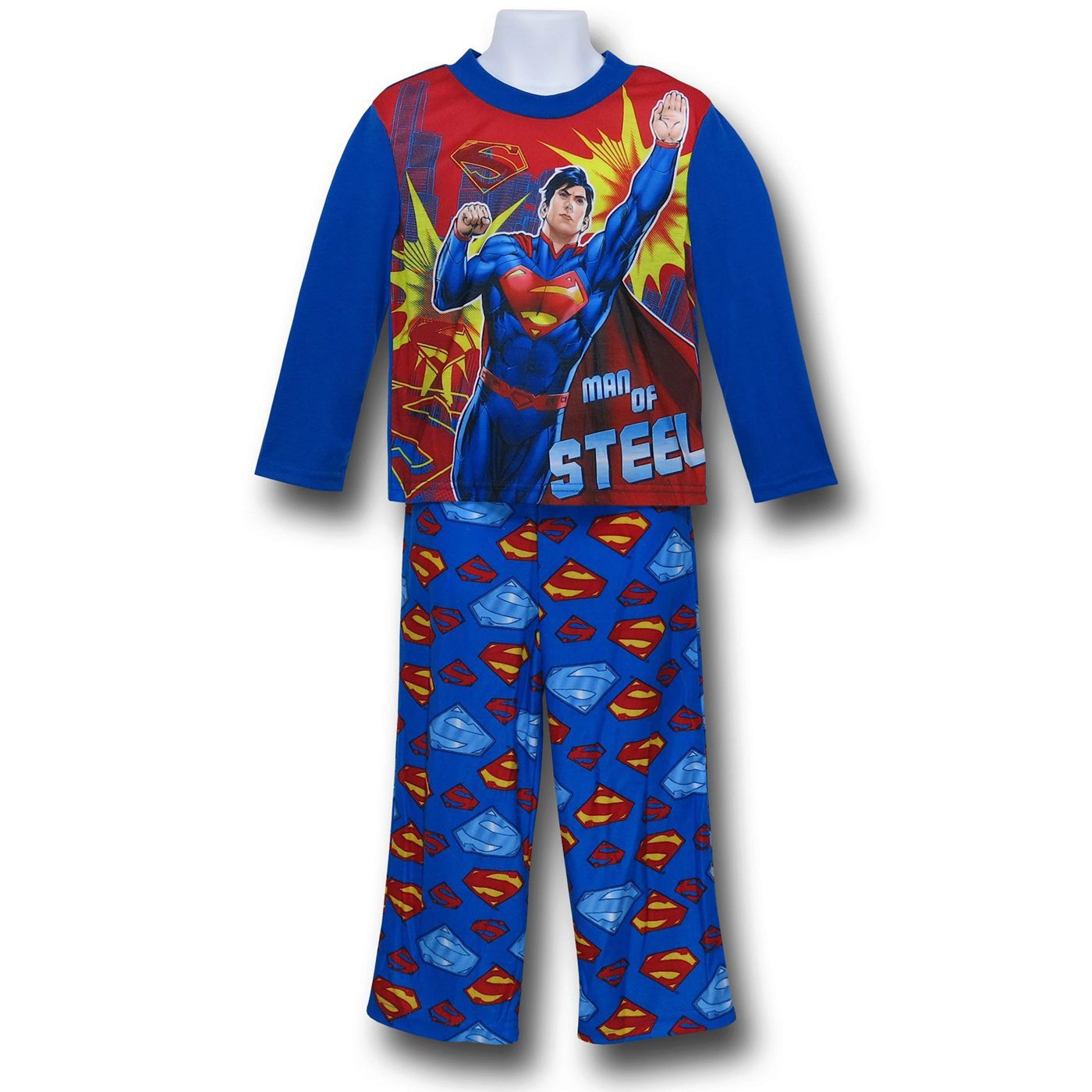 Superman Man of Steel Pullover Kids Pajamas