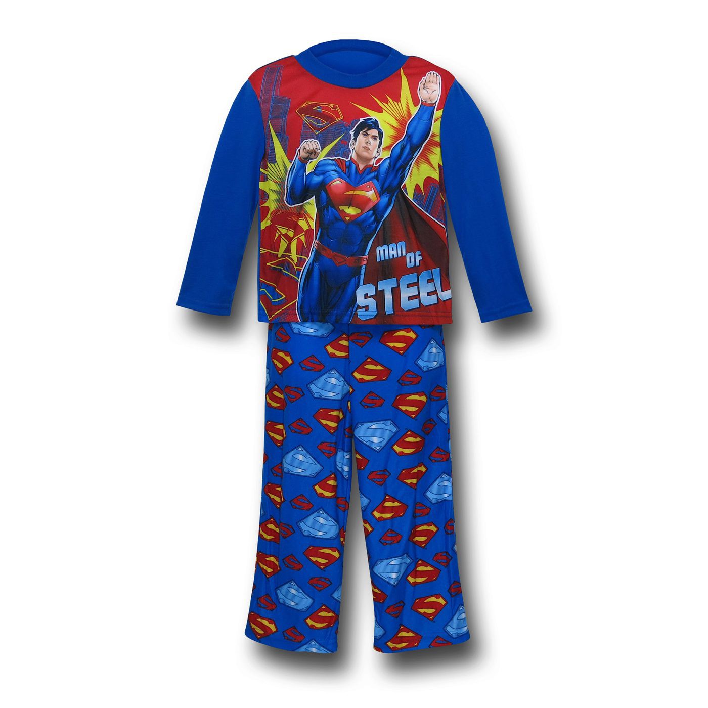 Superman Man of Steel Pullover Kids Pajamas