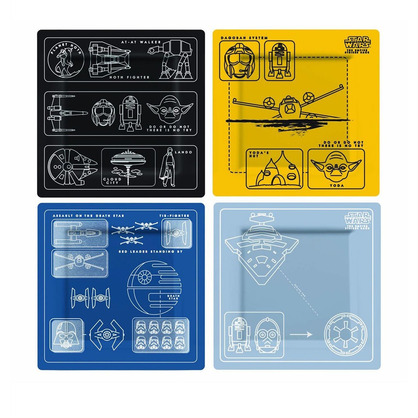 Star Wars Blueprints Melamine Plate Set