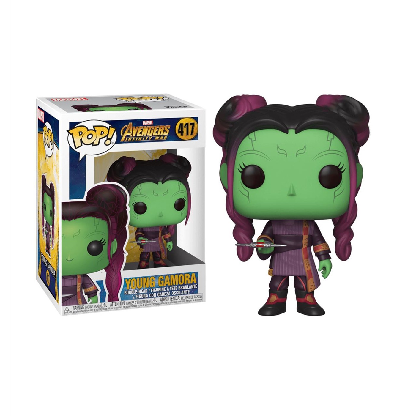 Young Gamora Booble Head Marvel Avengers Infinity War Funko Pop n°417 