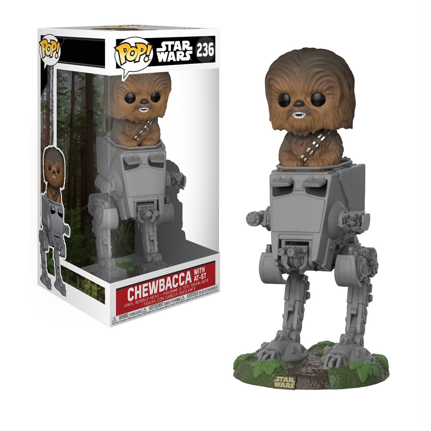 Star Wars Chewbacca with AT-ST Pop Deluxe Bobble Head