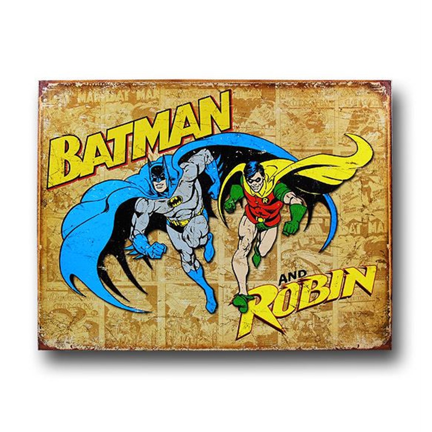 Batman and Robin Tin Sign