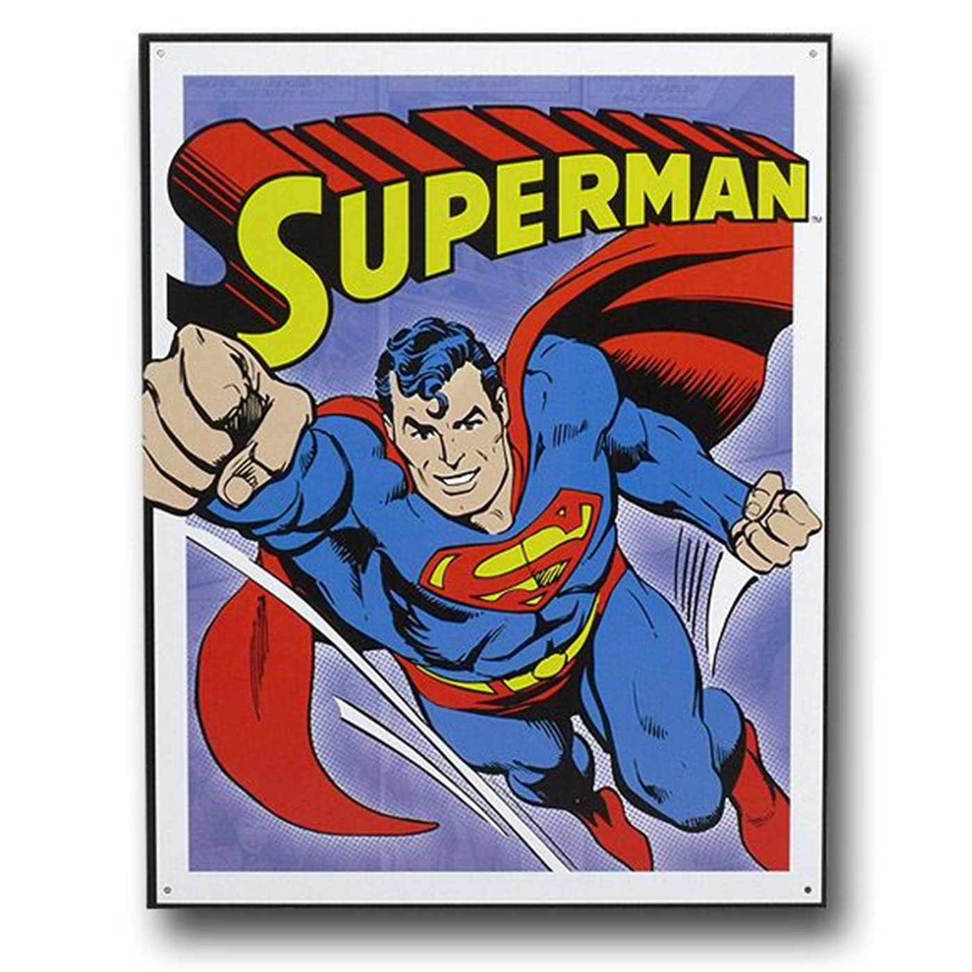 Superman Tin Flying Poster/Sign