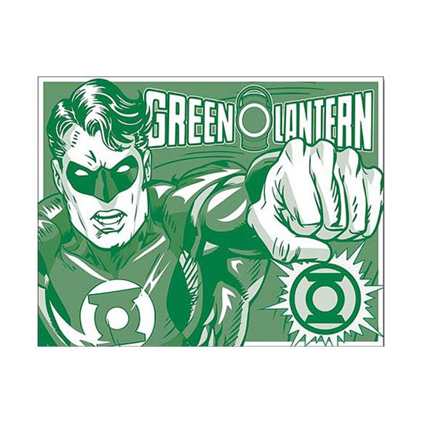 Green Lantern Duotone Tin Sign