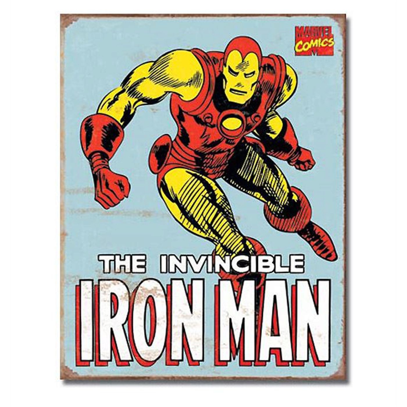 Iron Man Retro Comic Tin Sign