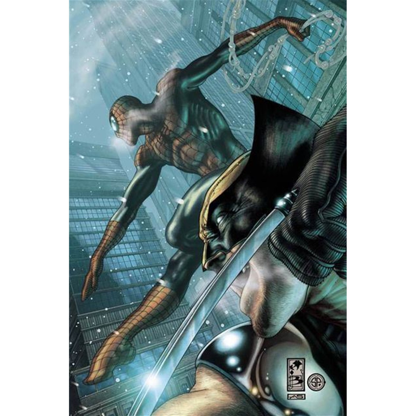 Spiderman Wolverine Poster by Bianchi