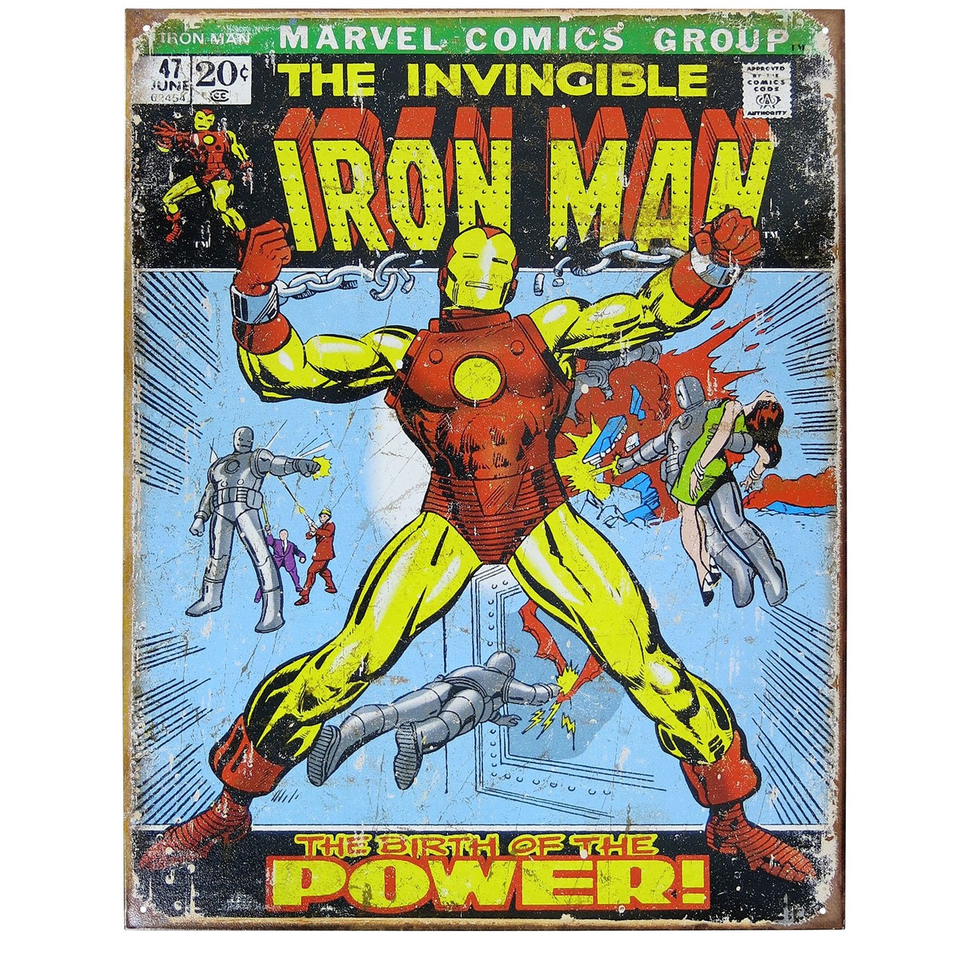 Iron Man Classic Cover Tin Sign