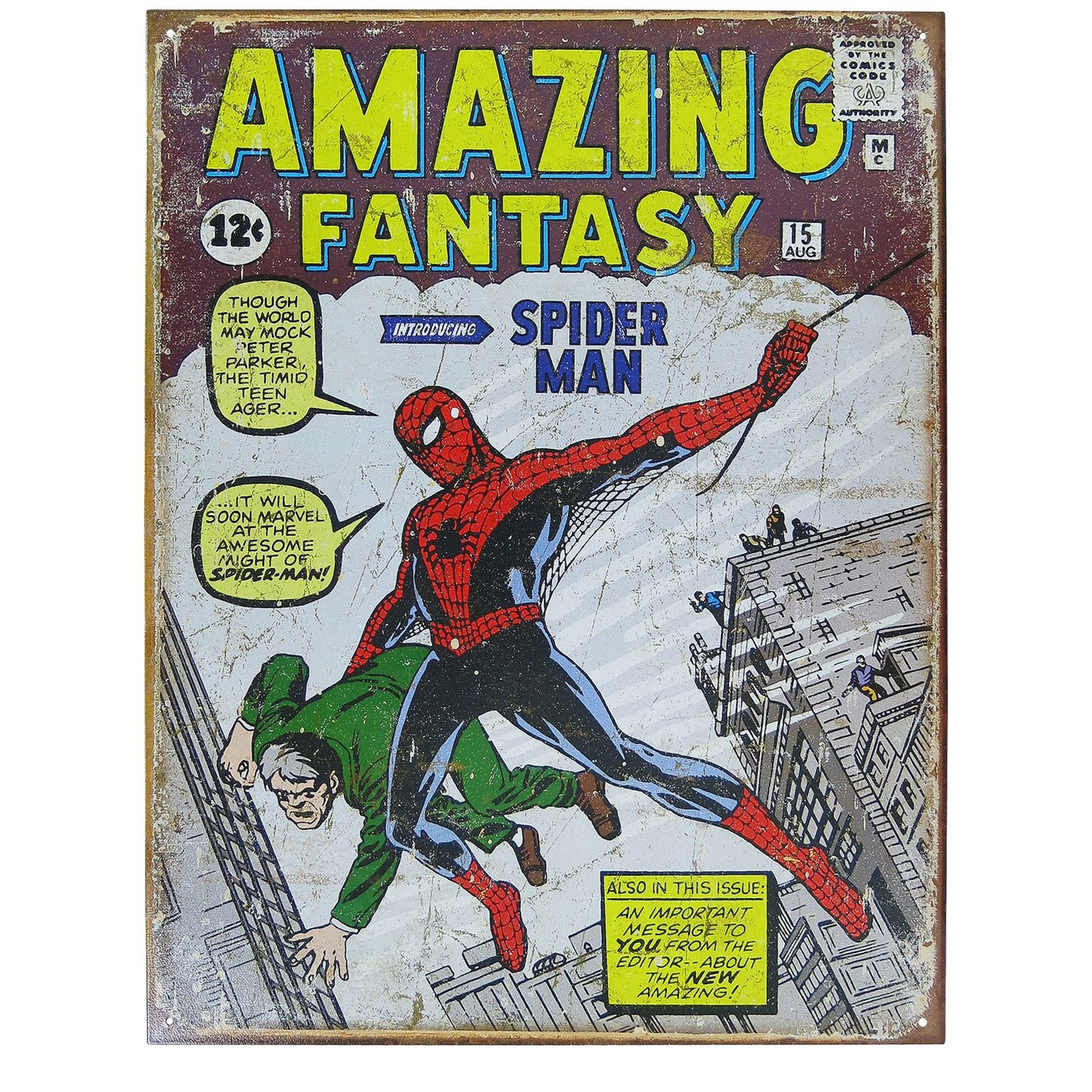 Spiderman Amazing Fantasy Tin Sign