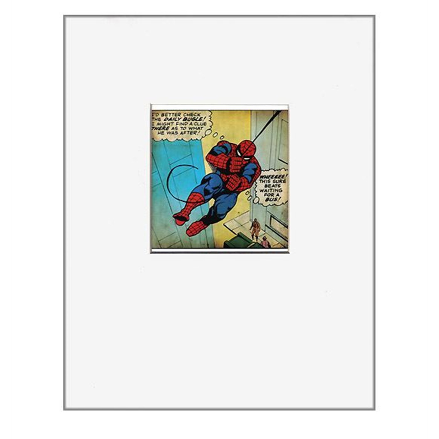 Spiderman Better Check Comic Panel Matted Print