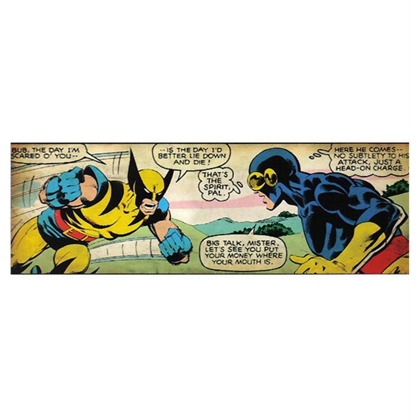 X-Men Wolverine Vs Cyclops Comic Panel Matted Print