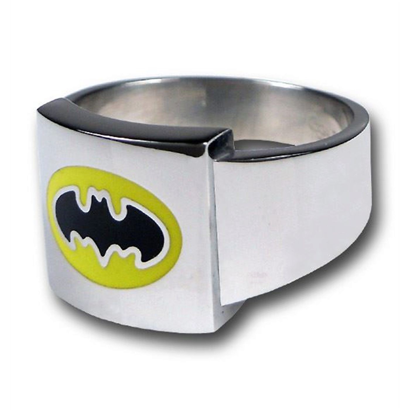 Batman Flat Stainless Steel Ring