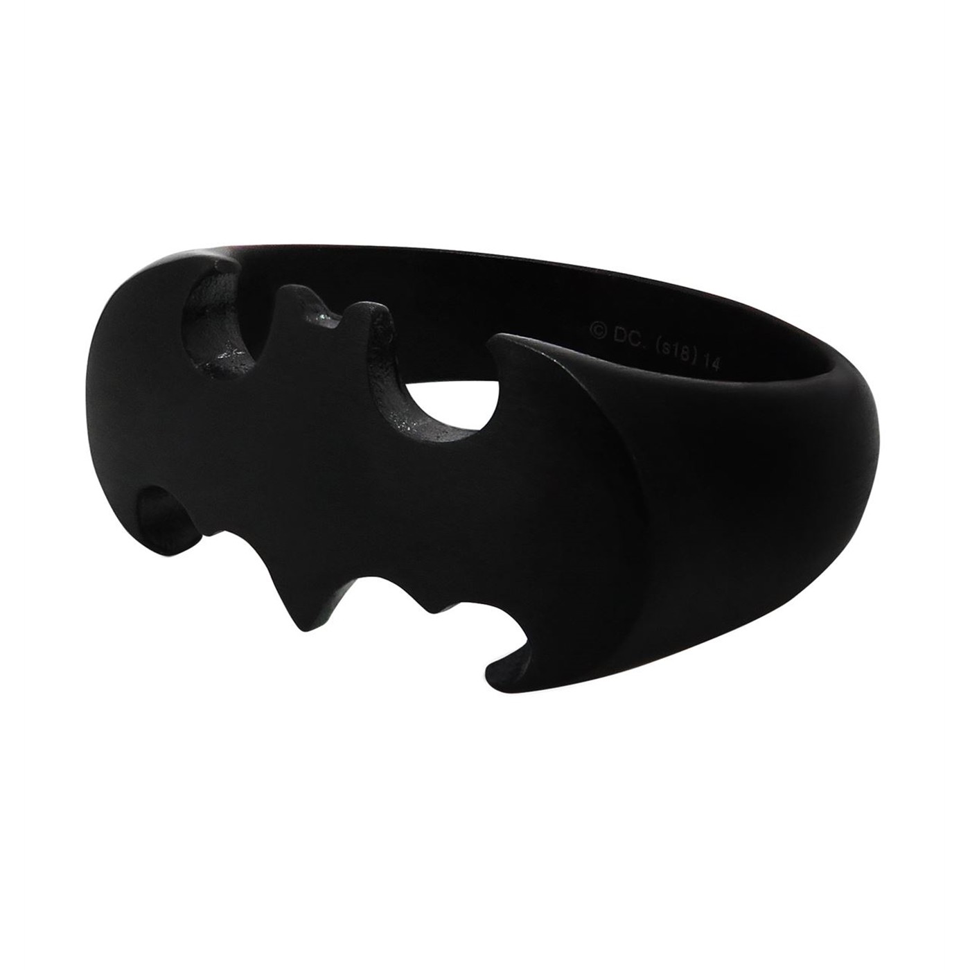 Batman Die-Cut Black Stainless Steel Ring