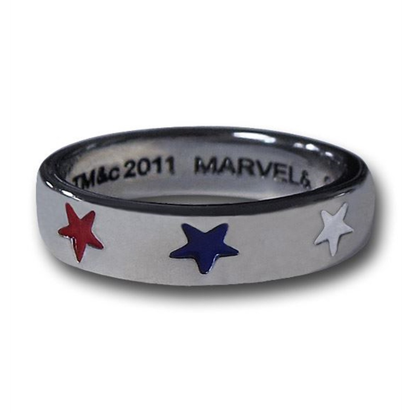 Captain America Multi-Color Star Women's Ring