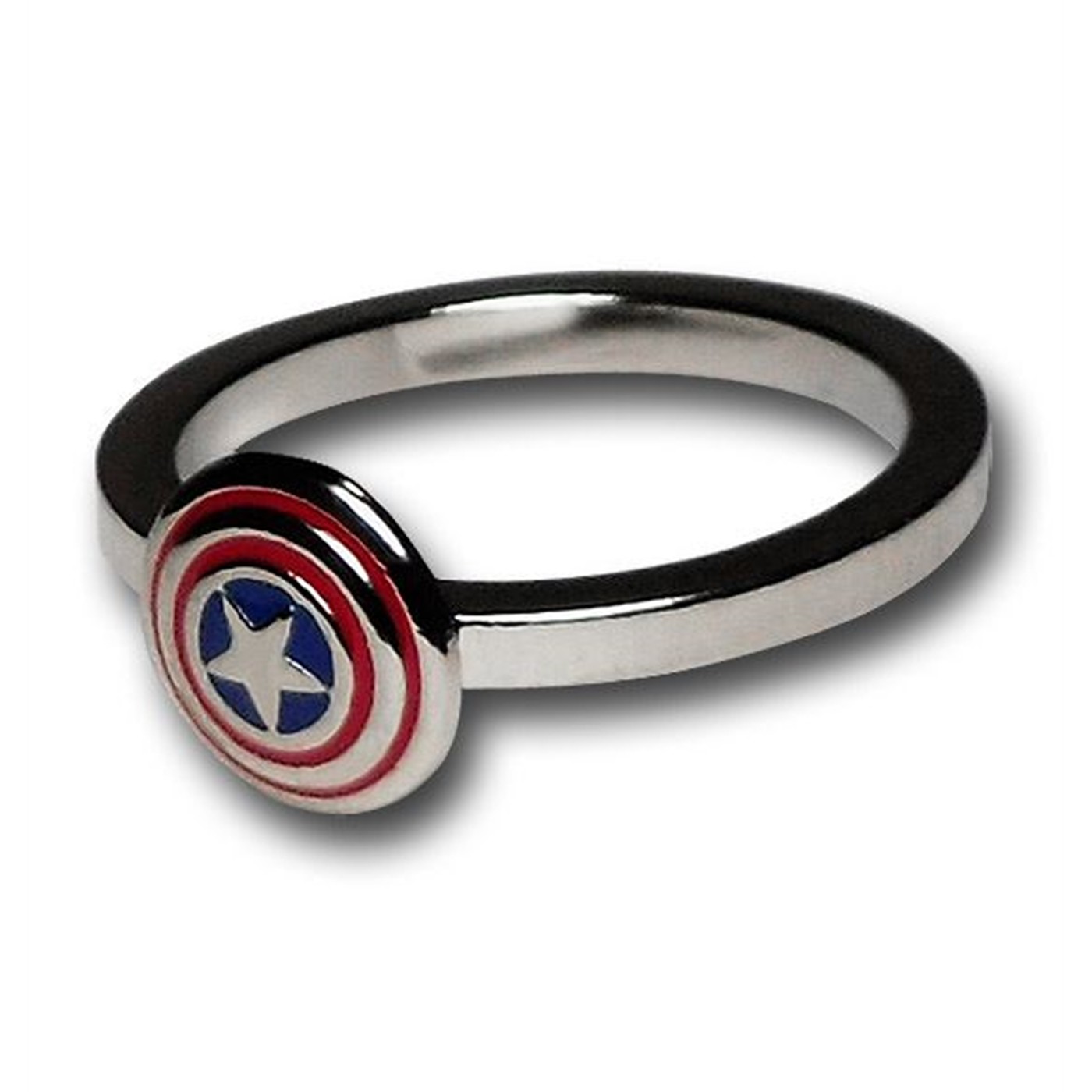 Captain America Silver Shield Women's Ring